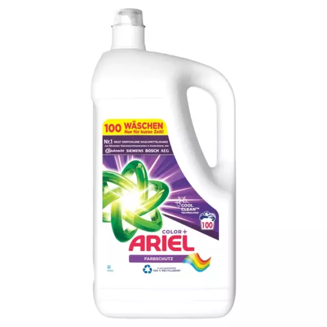 Ariel Color+ Vollwaschmittel Flüssig, 5 Liter (100 Wäschen)