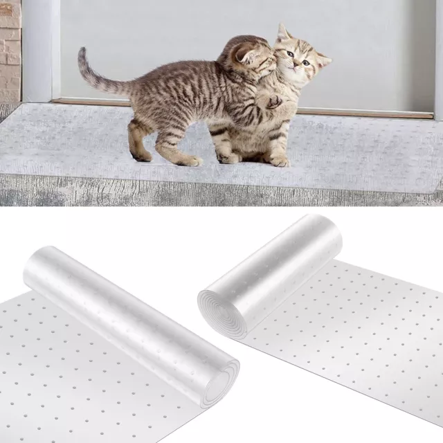 Carpet Cat Scratch Protector with Nail Bottom Non-slip Cat Scratching yaUaY`g