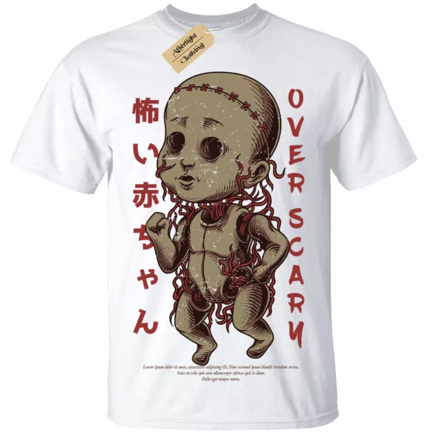 Bambini Ragazzi Spaventosa Bambola T-Shirt Uomo Halloween Creepy Horror Gotico