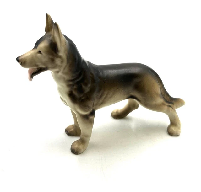 Rare German Shepherd Dog Figurine Olimco Japan German Shepherd Dog Figurine