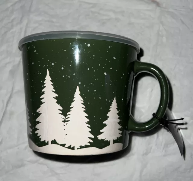 ROBERT STANLEY Camping Tin Metal Coffee Mug Enameled Merry Little