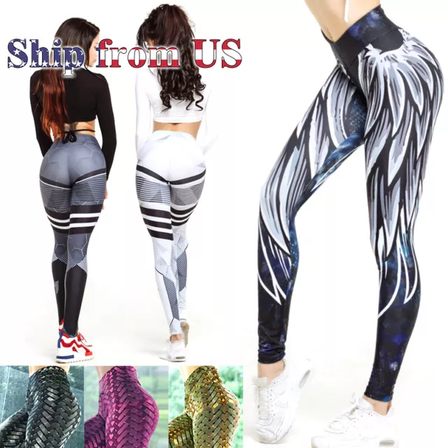 WOMEN'S BUTT LIFT Yoga Pants High Waist Leggings Ruched Workout Booty  Trousers $13.99 - PicClick