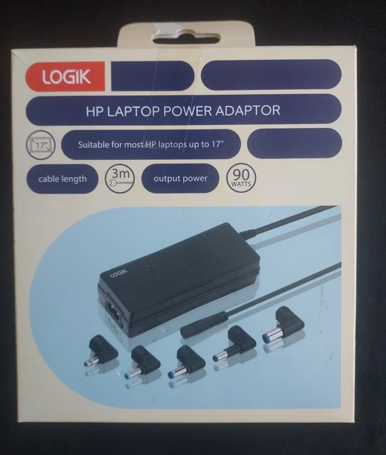Logik LNP90W24 Universal Laptop Power Adapter – 19V 4.7A With Tips For HP, Dell, Lenovo, Ultrabooks - View #3