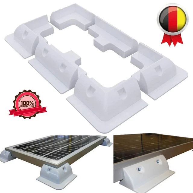 4 Staffe Di Montaggio A Z Per Pannelli Solari – Kit In Alluminio Con Viti E Dadi – Per Camper, Barca, Tetto