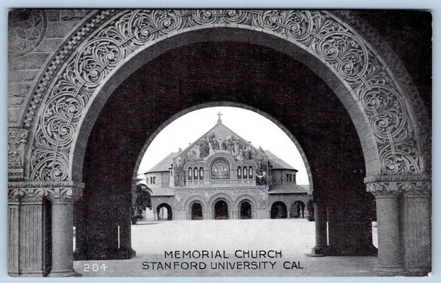 Memorial Church Through Arch*Stanford University*California*Pacific Novelty Co