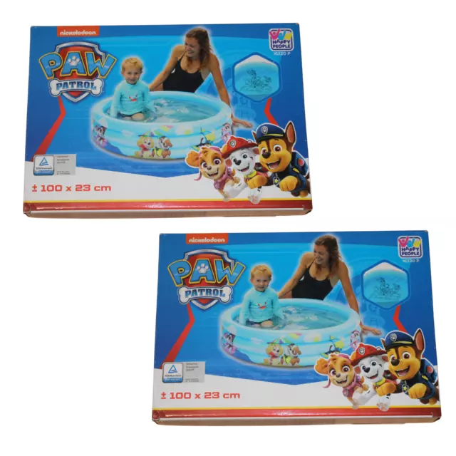 2x Paw Patrol Kinder Pool 100x23 cm Planschbecken