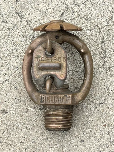Antique 1955 Reliable Model C 165* Brass Upright Fire Sprinkler Head 2