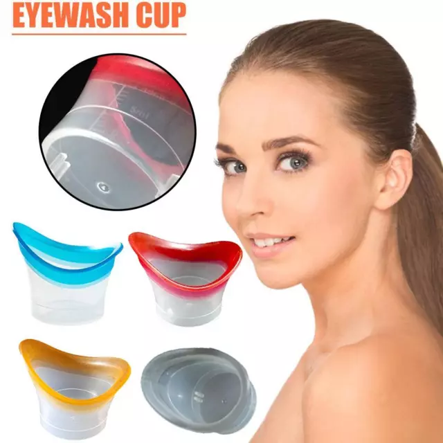 4pcs Eyewash Cup Silicone Resuable Soft Eye Bath Cup Wash Eye Cup] F7F3