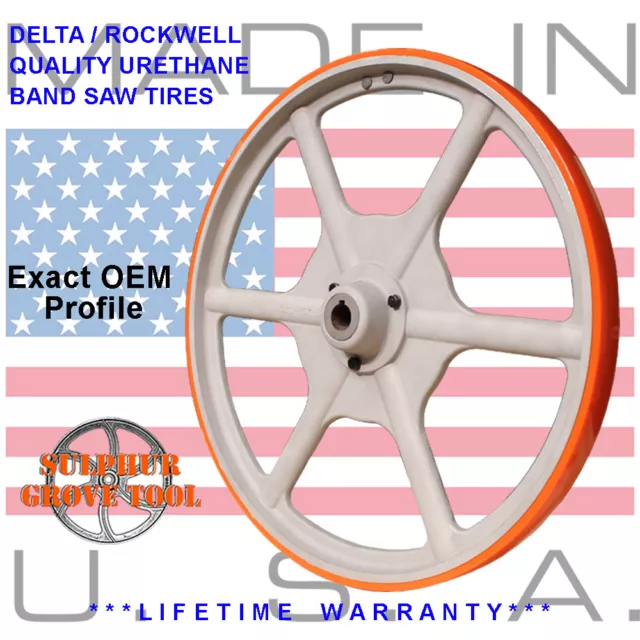 Delta Band Saw Tires 20" Urethane  replaces 2 OEM parts 426040945002 Made in USA