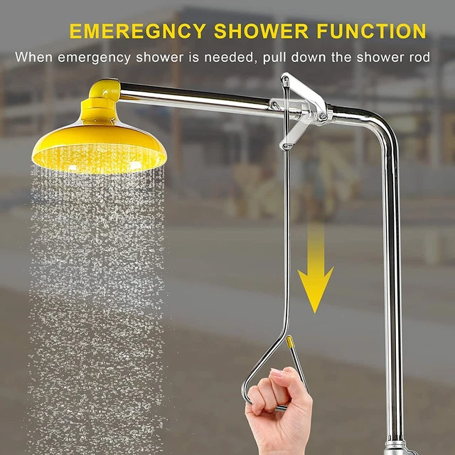 Stainless steel+ABS Emergency Eye Wash Station with Shower  Vertical eyewash 3