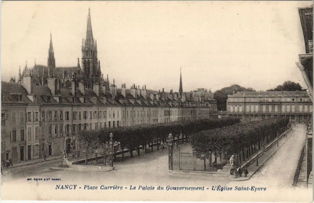 CPA NANCY Place Carriere Palais du Gouvernement Eglise St-Epvre (990921)