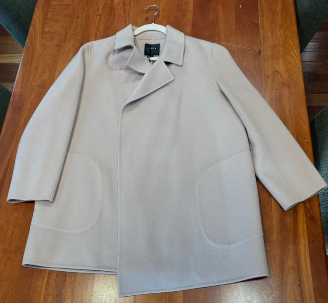 NWT THEORY OVERLAY New Divide Luxe Wool & Cashmere Coat