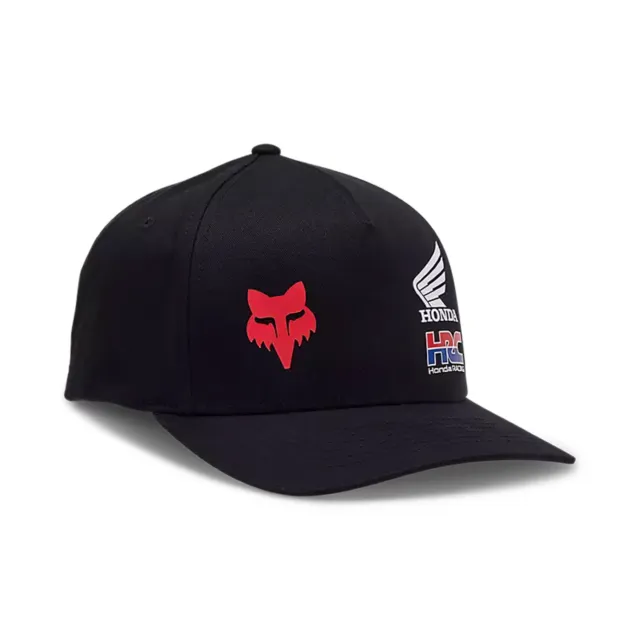 Fox Racing Men's Fox X Honda Black Flexfit Hat Clothing Apparel Moto Motox Ra...