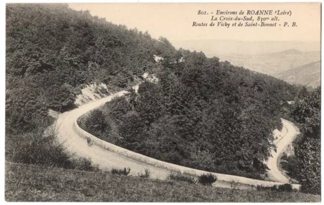 CPA 42 - approx de ROANNE (Loire) La Croix du Sud, Routes de Vichy et de St-Bonnet