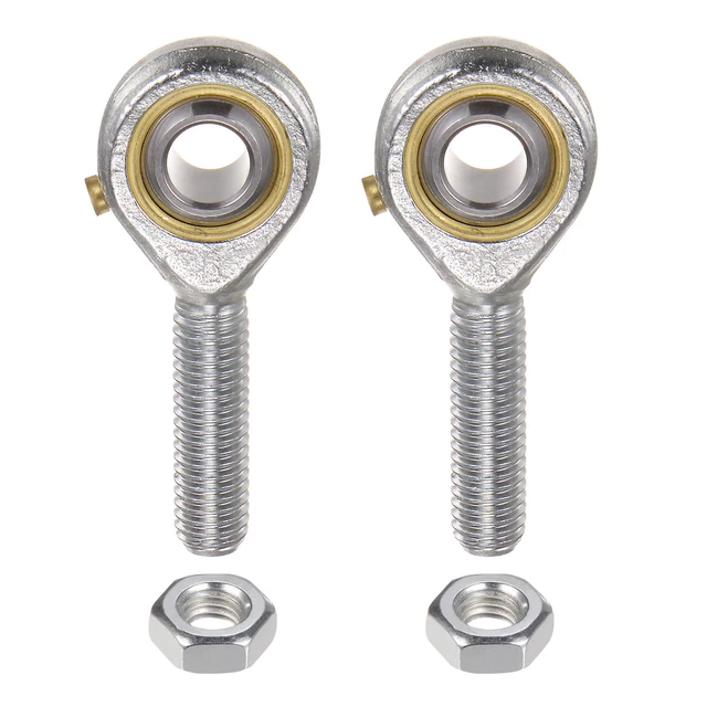 2pcs POS8 M8 Male Rod End Bearing M8x1.25 Right Hand Thread,Includes Jam Nut