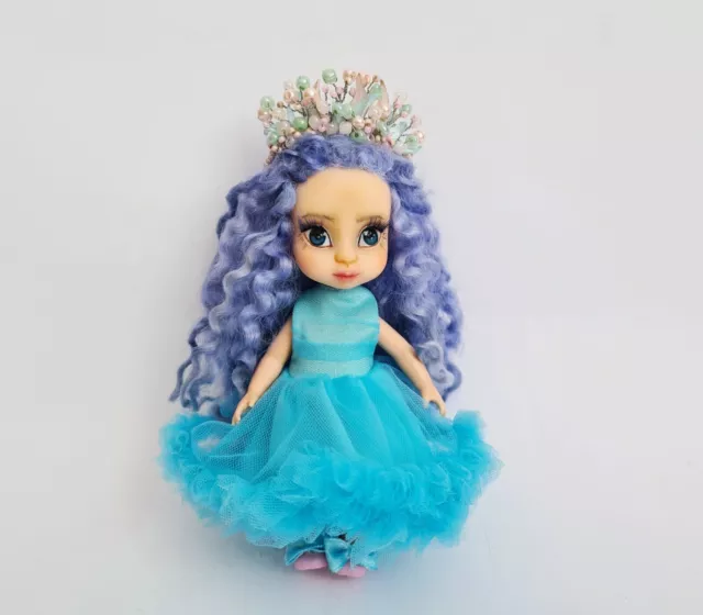 Mini Disney animators, Disney Animator repaint OOAK custom Doll, disney princess