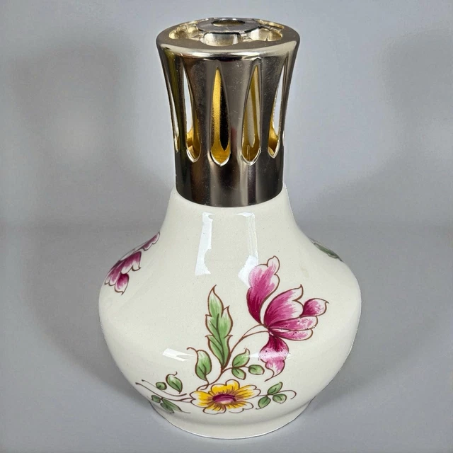 Old Vintage Berger lamp | Floral decor - Brocante Déco