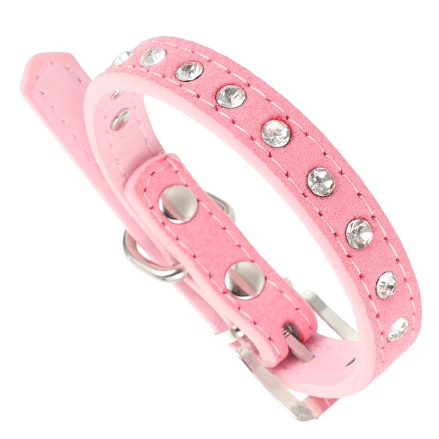 Collier de chien strass de chien incrusté de chiens de chien décor du cou pu