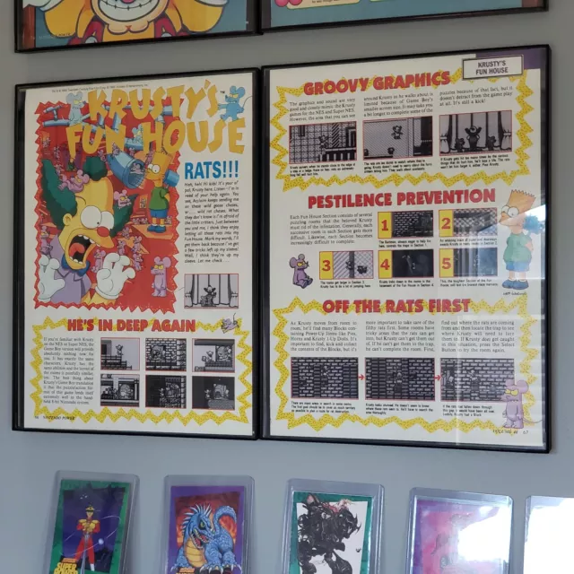 FRAMED Retro 1992 Simpsons Krusty Super Fun House ad/poster Video Game Wall Art