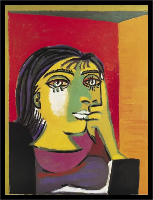 Pablo Picasso Poster Kunstdruck Bild im Alu Rahmen Dora Maar 80x60cm Neu