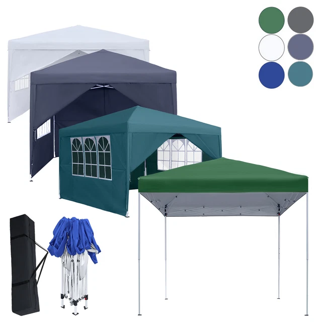 Pavillon 3x3m Faltpavillon Popup Partyzelt Gartenzelt Wasserdicht Klappzelt Zelt