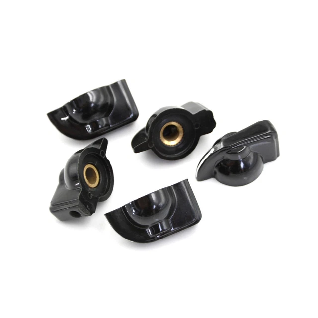 5 Pcs 6mm 15/64" Shaft Hole Dia Potentiometer Pot Pointer Knobs Ca_tu