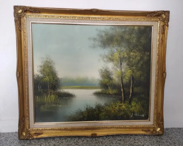 Vintage Oil Painting Framed Signed J. Whitworth