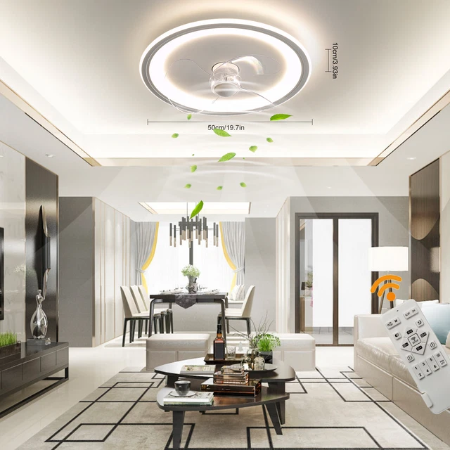 Kit Lumière LED Pour Ventilateur De Plafond - 24W - 3 Températures De Couleur (3000K/4000K/6000K) - Dimmable - Fixation Magnétique