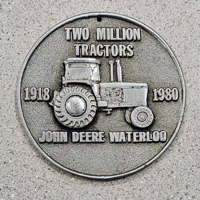 1918-1980 John Deere Two Million Tractors 3.25 In Paperweight Medal- Waterloo IA