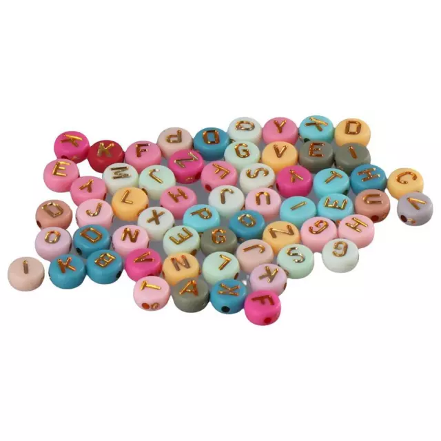1000pcs Acrylic Alphabet Beads Round Loose Bead  for Jewelry Making