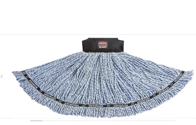 Rubbermaid Commercial 1924786 Maximizer Mop Head, Blend, Medium, Blue