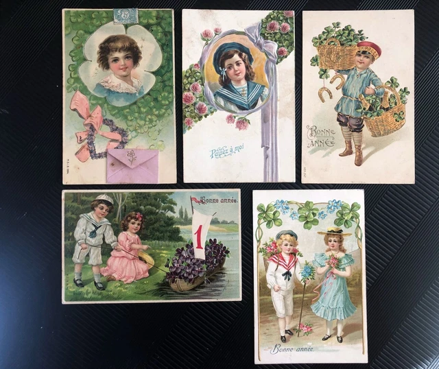 Lot De 3 Cartes Postales Pâques – Cloches, œufs, Enfants – Années 1900 (voyagées)
