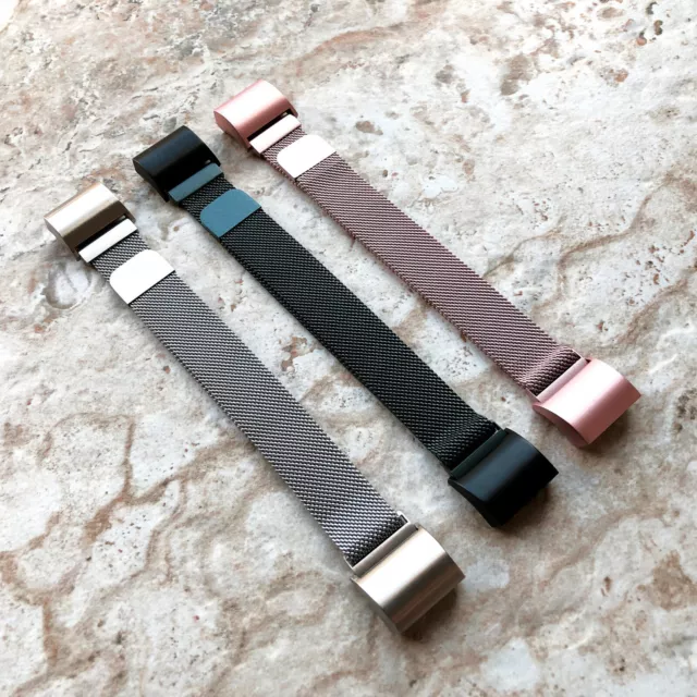 Large Taille Réglable Milanais Boucle Bracelet pour Fitbit Charge 2 Tracker
