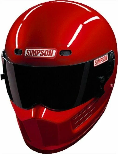 Simpson Super Bandit Helmet Snell Sa2020 Red Colour Msa M6 Fia Car Racing