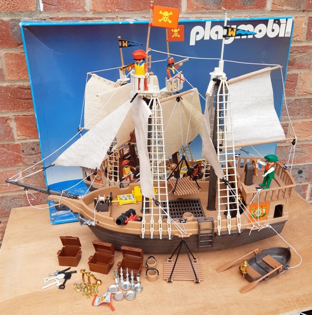 PLAYMOBIL BRIGANTINE 3550 Barco Pirata Vintage Raro con Caja e