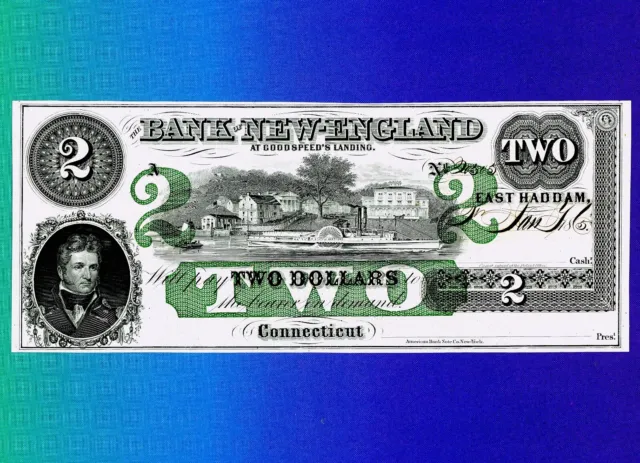 $2 Bank of New England AT GOODSPEED s LANDING Connecticut Uncirculated HIGH G