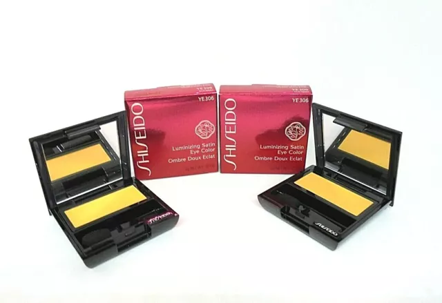 Lot of 2 Shiseido Luminizing Satin Eye Color ~ YE 306 ~ .07 oz Each BNIB