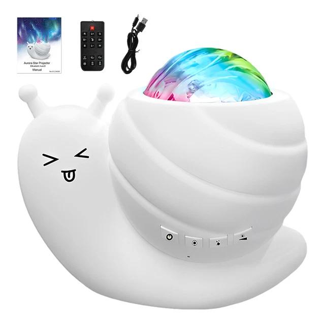 HOT NORTHERN AURORA Light BT Speaker Remote Control LED Snail Projector