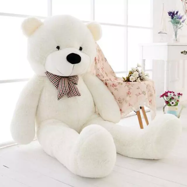 39'' Giant White Teddy Bear Big Huge Kids Stuffed Animal LARGE Soft Plush Toy