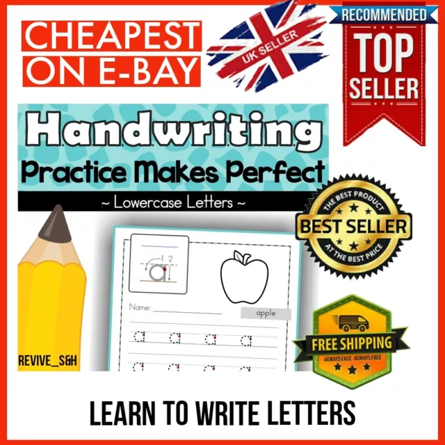 Learn to Write Letters Worksheets Handwriting Practice Booklet for Kids  Ages