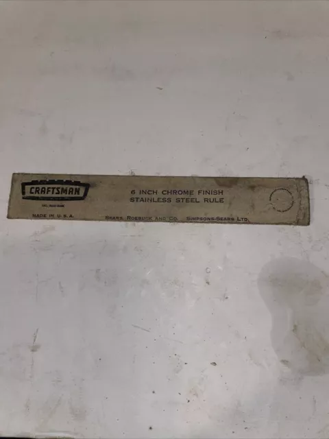 Vintage 6" Craftsman No. 9-40996 Machinist Rule Stainless Steel - Made in USA