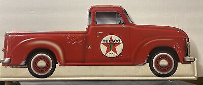 Texaco Motor Oil Red Tin Metal Truck Die cut sign RARE New 22 in length 9 in H