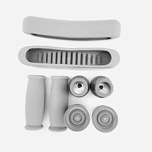 Accesorios de muletas de repuesto 8 piezas cómodas almohadillas de goma gris para axilas