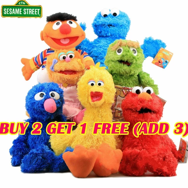 SESAME STREET LIVING Hand Puppets Elmo Cookie Monster Soft Plush Toy Doll Gift EUR 8,94