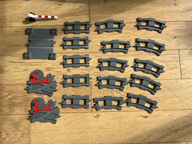 Lego Duplo Train Track Dark  Grey 18 Pieces