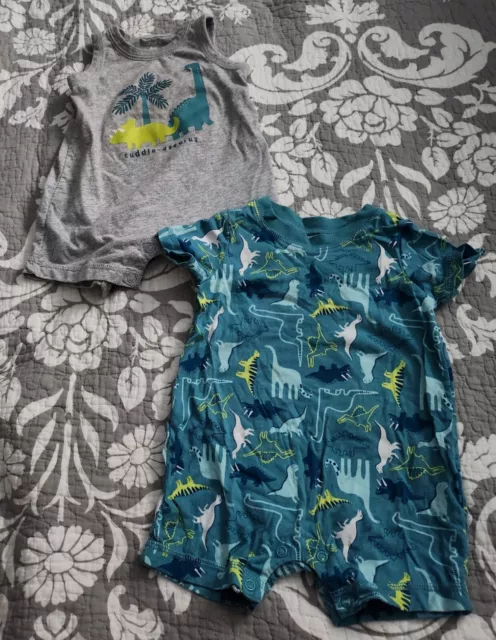 bundle of Carter's Baby Boy clothes 6 months Dino