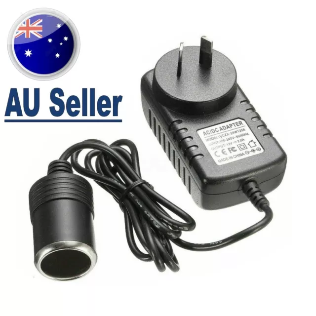 AC 240V  to DC 12V 2A Socket Adapter Converter Car Cigarette Lighter AU Plug