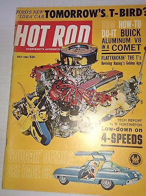 Hot Rod Magazine Ford T-Bird Cougar July 1962 042817nonrh