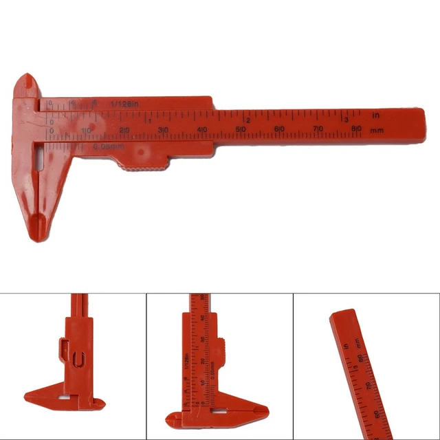 Calibro Workshop Equipment 0-80mm Plastica Antiques Misurazione for Falegnameria
