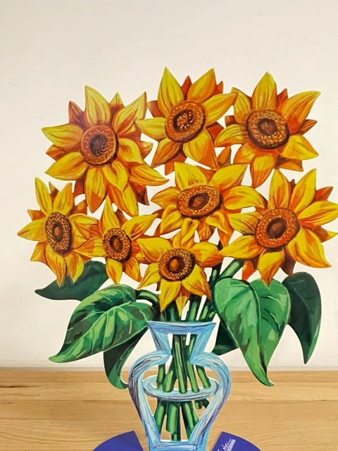 DAVID GERSTEIN Pop art Metal Escultura grande "Girasoles" 2